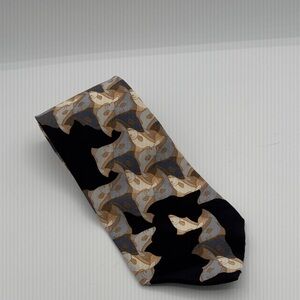 Stylish M.C. Escher Silk Necktie Fish-Themed Tessellation Design Gorgeous art!